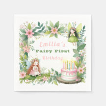 Green Pastel Fairy Erster Geburtstag -