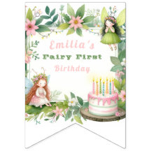 Green Pastel Fairy Erster Geburtstag -