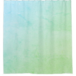 Green Pastel Ombre Glitzer Duschvorhang