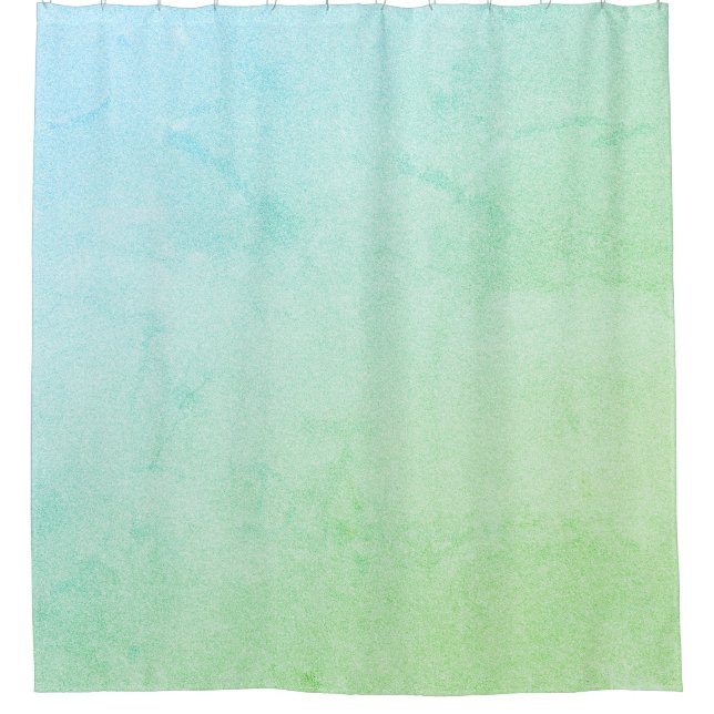 Green Pastel Ombre Glitzer Duschvorhang (Vorderseite)