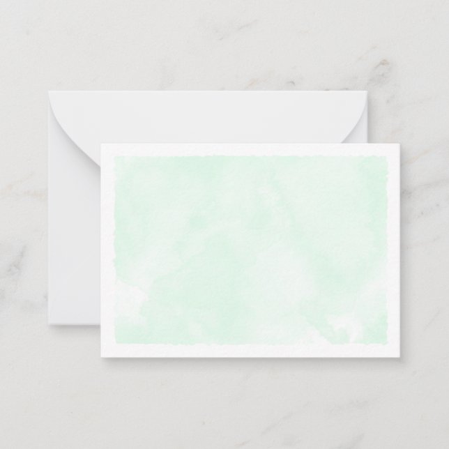 Green Pastel Watercolor Blank All Occasion Mitteilungskarte (Vorderseite)