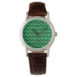 Green Pattern Emerald Armbanduhr