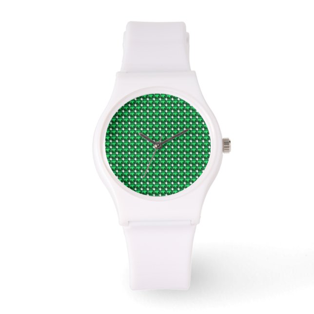 Green Pattern Emerald Armbanduhr (Vorderseite)