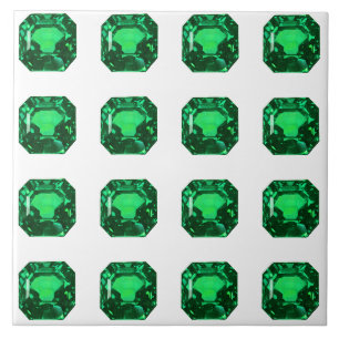 Green Pattern Emerald Fliese