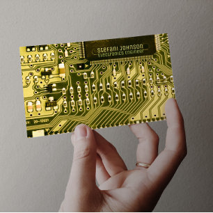 Green PCB Printed Circuit, Technology Engineering Visitenkarte