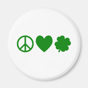 Green Peace Liebe & Kleeblatts Magnet