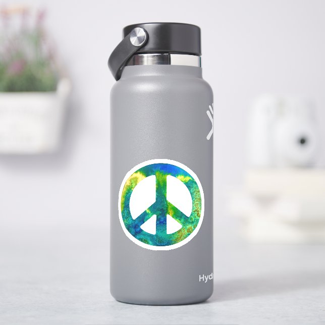 Green Peace Sign Aufkleber (HydroFlask)