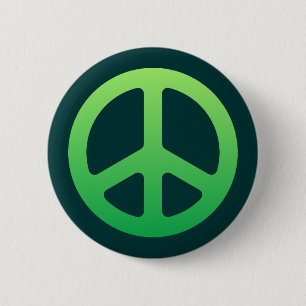 Green Peace Sign Button