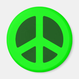 Green Peace Sign Magnet