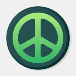 Green Peace Sign Magnet