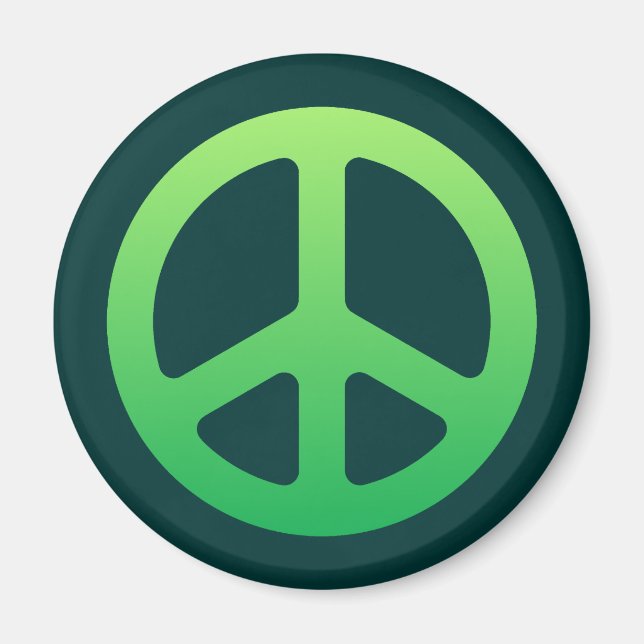 Green Peace Sign Magnet (Vorne)
