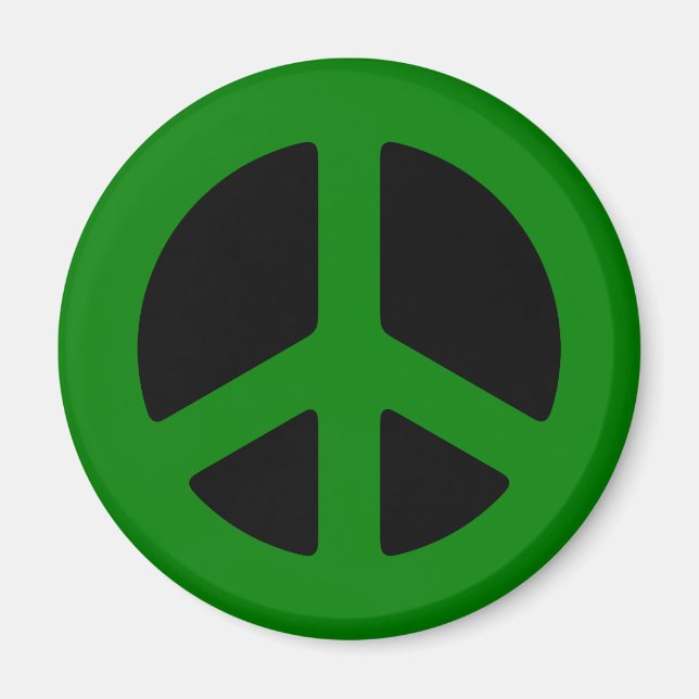Green Peace Sign Magnet (Vorne)