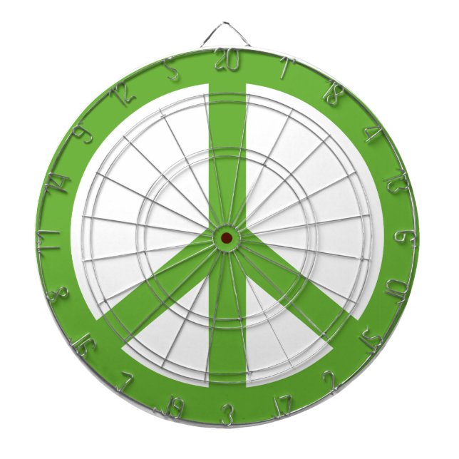 Green Peace Sign Symbol Dartscheibe (vorne)