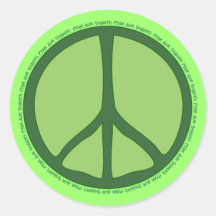 Green Peace Sticker