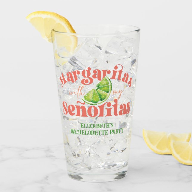 Green Peach Margaritas mit meinem Señoritas-Party Glas (Vorderseite Ice)