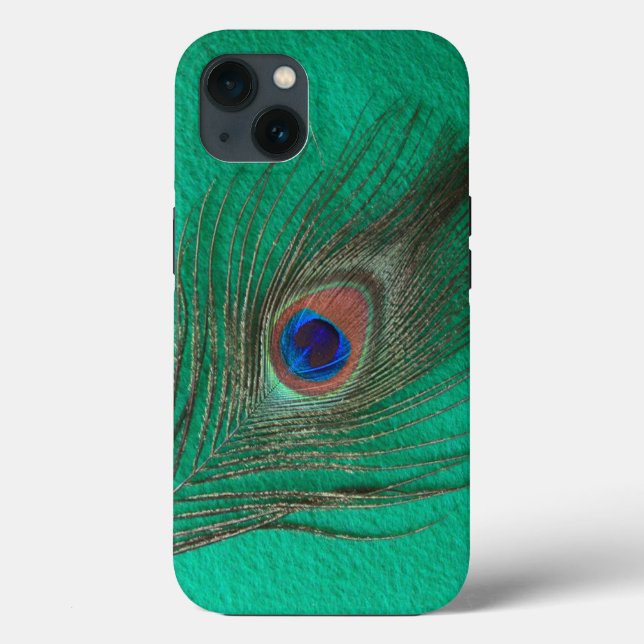 Green Peacock Feather Case-Mate iPhone Hülle (Rückseite)