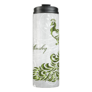 Green Peacock Personalisiert Thermal Tumbler Thermosbecher