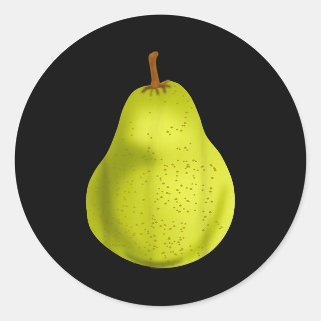 Green Pear Funny Fruit Costume  Runder Aufkleber (Vorderseite)