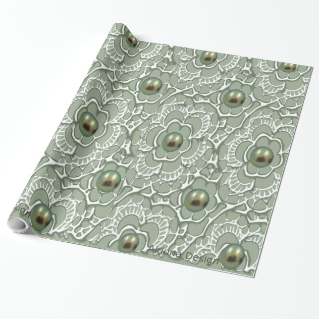 Green Pearl Pattern Geschenkverpackung Geschenkpapier (Ungerollt)