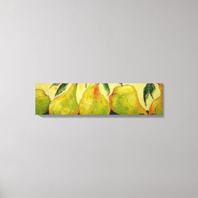 Green Pears Gallery Wrap Canvas Print Leinwanddruck (Vorderseite)