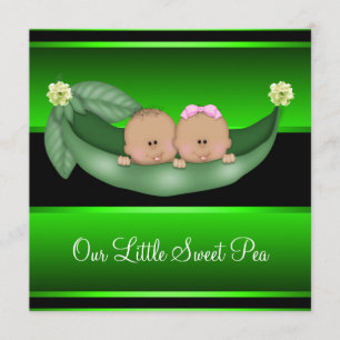 Green Peas in a Pod African American Gender Reveal Einladung