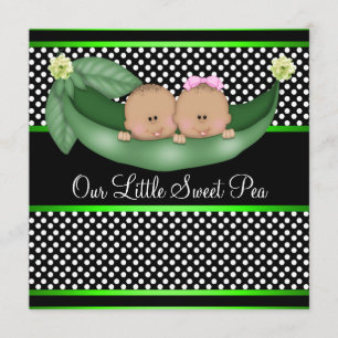 Green Peas in a Pod African American Gender Reveal Einladung