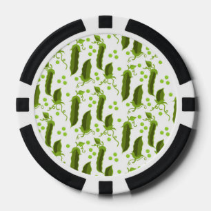 Green Peas Pflanzgut Leaves Round Vegetable Foods Pokerchips