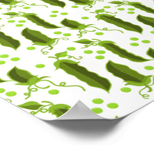 Green Peas Pflanzgut Leaves Round Vegetable Foods Poster