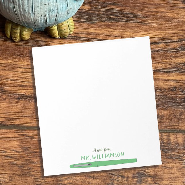 Green Pen Doodle | Ein Vermerk aus | Lehrer Notepa Notizblock (Von Creator hochgeladen)