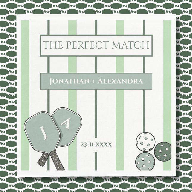 Green Perfect Match Couples Bridal Shower Serviette (Von Creator hochgeladen)