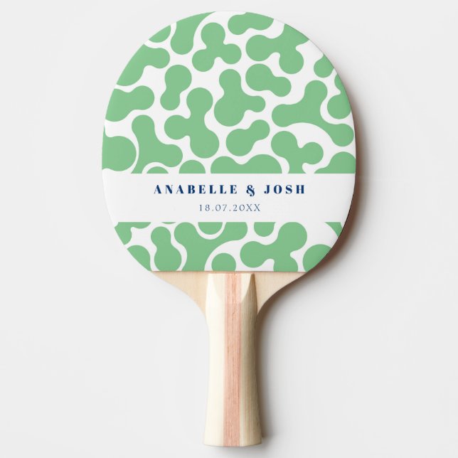Green Personalisiert Ping Pong Paddle Tischtennis Schläger (Vorderseite)