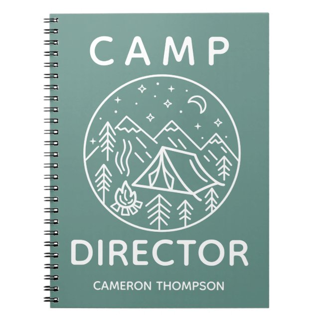 Green Personalisiert Summer Camp Director Notizblock (Vorderseite)