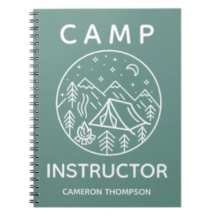 Green Personalisiert Summer Camp Instructor Notizblock