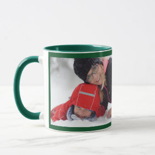 Green Personalize Foto Template Geschenk Kaffee Ta Tasse