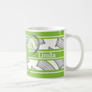 Green Personalize Tennis Tasse