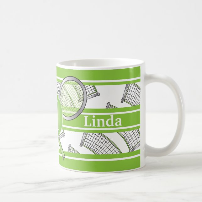 Green Personalize Tennis Tasse (Rechts)