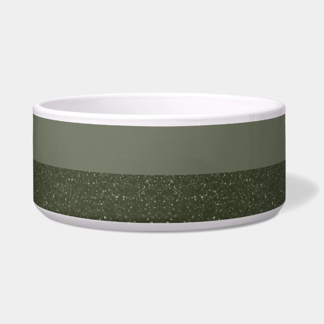 Green-Pet-Bowl mit zwei Tonen-Moos - Anpassbar Napf (Vorderseite)