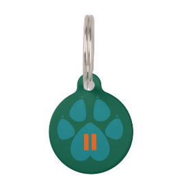 Green Pet Tag mit dem PAWS für das Community Symbo Haustiermarke