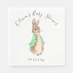 Green Peter Rabbit Baby Dusche Serviette