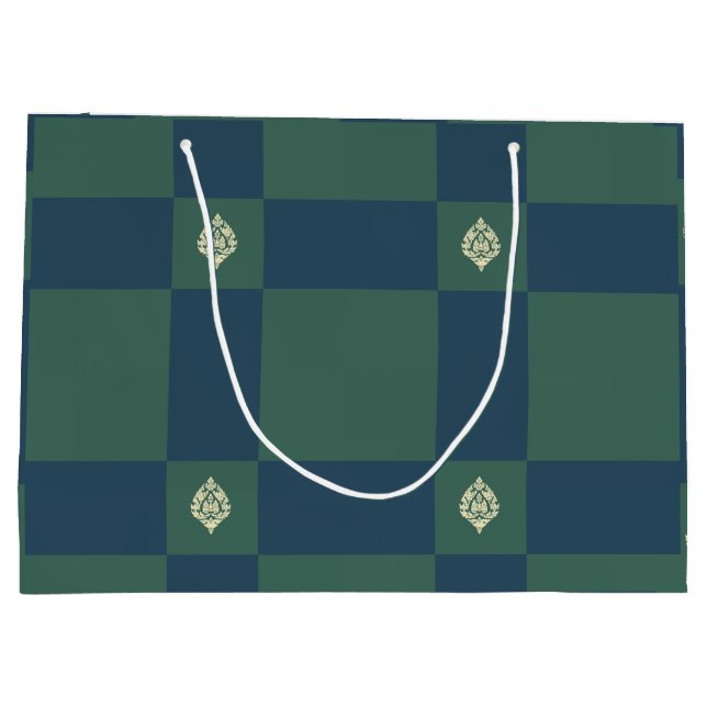 Green-Petrol-Logo Große Geschenktüte (Rückseite)