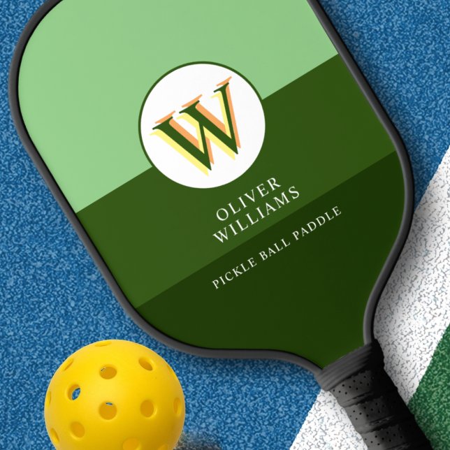 Green Pickleball Paddle mit 3 Tönen und Name (Von Creator hochgeladen)