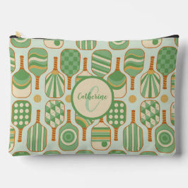 Green Pickleball Paddle mit Monogramm Zubehörtasche