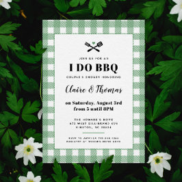 Green Picnic Kariert Tuch Ich mache GRILLEN Einlad Einladung