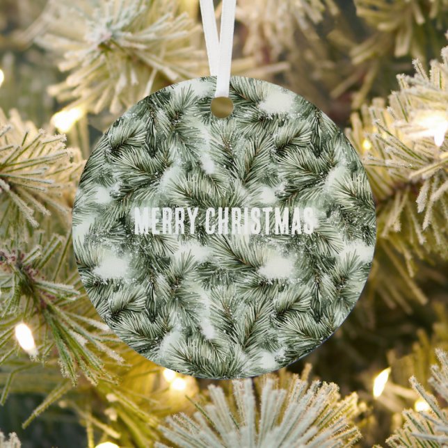 Green Pine Tree Christmas Ornament Aus Metall (InSitu)
