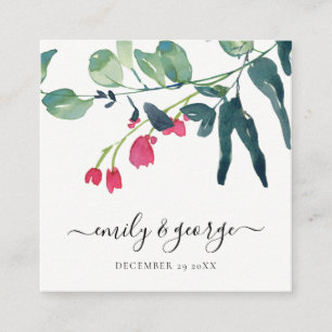 GREEN PINK EUCALYPTUS FOLIAGE WEDING WEBSITE UAWG QUADRATISCHE VISITENKARTE