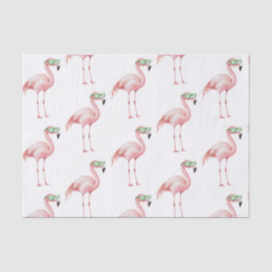 Green Pink Flamingo Birthday Seidenpapier