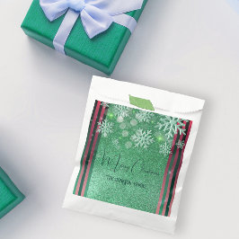 Green Pink Glittery Winter Wunderland Weihnachten Geschenktütchen