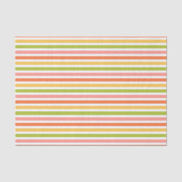 GREEN PINK ORANGE YELLOW STRIPES SEIDENPAPIER