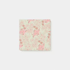 Green Pink Retro Y2K 70er Blume Muster Post-it Klebezettel
