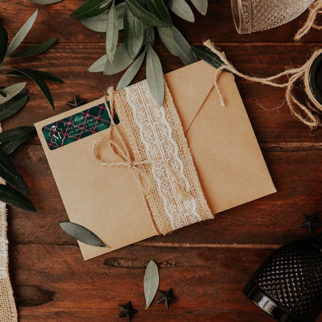 Green & Pink Tartan | Custom Monogram Christmas (Von Creator hochgeladen)